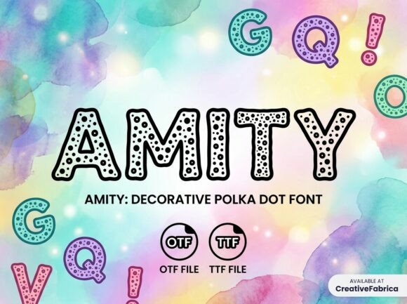 Amity: A Cheerful Display Typeface for Handmade Brands