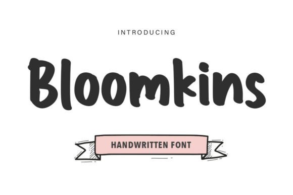 Bloomkins: A Friendly, Hand-Drawn Display Typeface for Warm Brand Identities