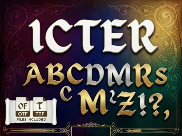 Icter: A Regal Display Typeface for Small Business Branding