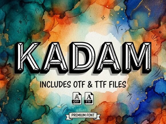 Kadam: A Bold 3D Display Font for Confident Brand Statements